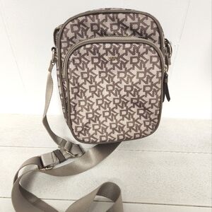DKNY Brown Patterned Crossbody Bag